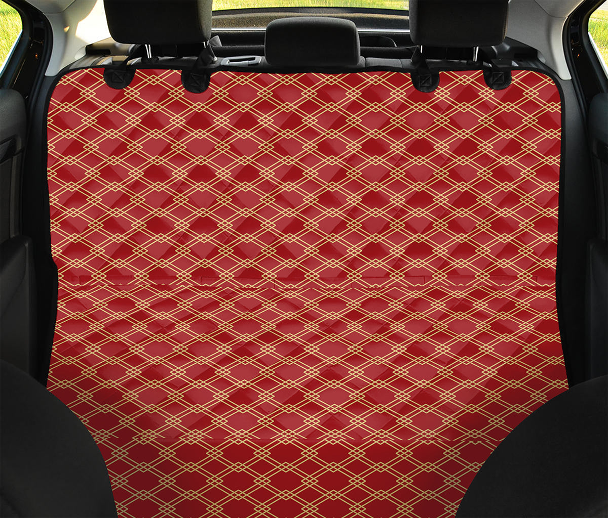 Classic Japanese Pattern Print Pet Car Back Seat Cover