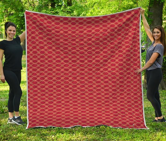 Classic Japanese Pattern Print Quilt