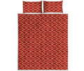 Classic Japanese Pattern Print Quilt Bed Set