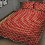 Classic Japanese Pattern Print Quilt Bed Set