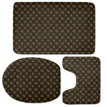 Classic Orthodox Pattern Print 3 Piece Bath Mat Set
