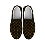 Classic Orthodox Pattern Print Black Slip On Shoes