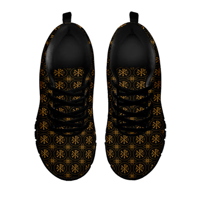 Classic Orthodox Pattern Print Black Sneakers