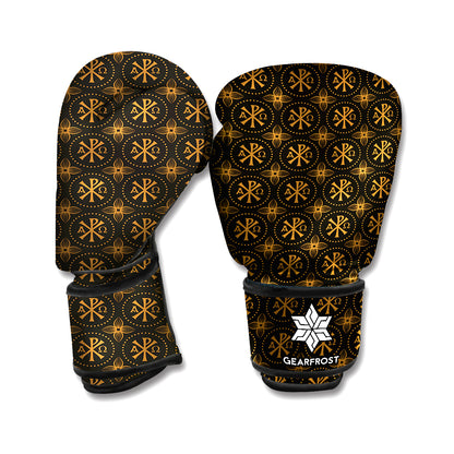 Classic Orthodox Pattern Print Boxing Gloves