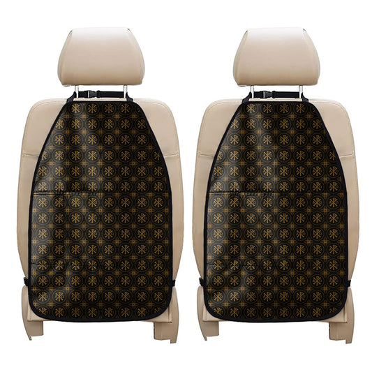 Classic Orthodox Pattern Print Car Seat Organizers