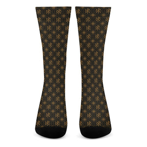 Classic Orthodox Pattern Print Crew Socks