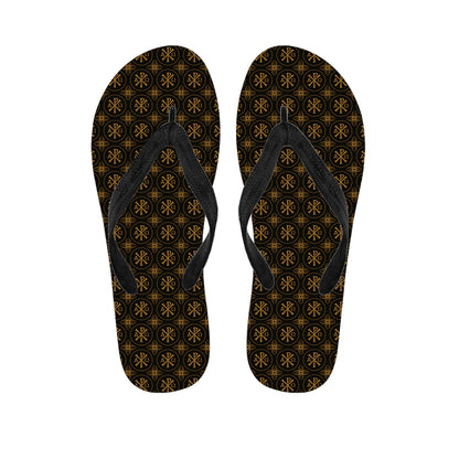 Classic Orthodox Pattern Print Flip Flops