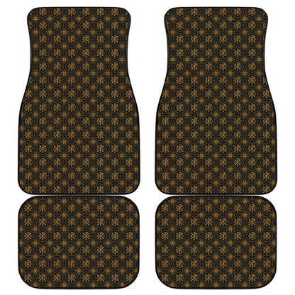 Classic Orthodox Pattern Print Front and Back Car Floor Mats