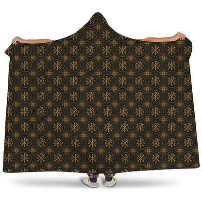 Classic Orthodox Pattern Print Hooded Blanket