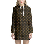 Classic Orthodox Pattern Print Hoodie Dress