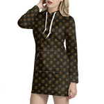 Classic Orthodox Pattern Print Hoodie Dress