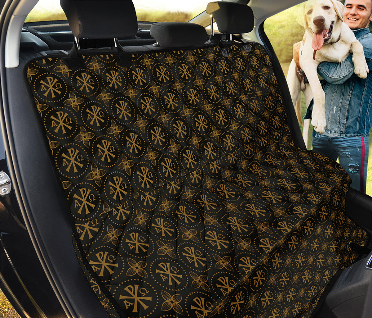 Classic Orthodox Pattern Print Pet Car Back Seat Cover