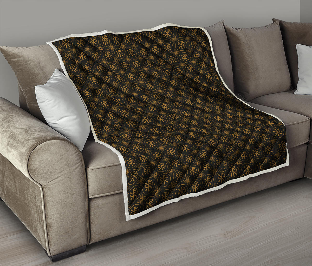 Classic Orthodox Pattern Print Quilt