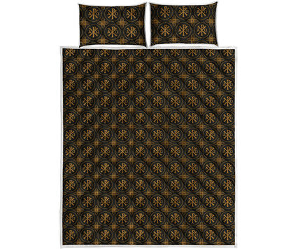 Classic Orthodox Pattern Print Quilt Bed Set