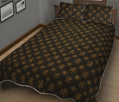 Classic Orthodox Pattern Print Quilt Bed Set