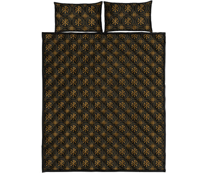 Classic Orthodox Pattern Print Quilt Bed Set