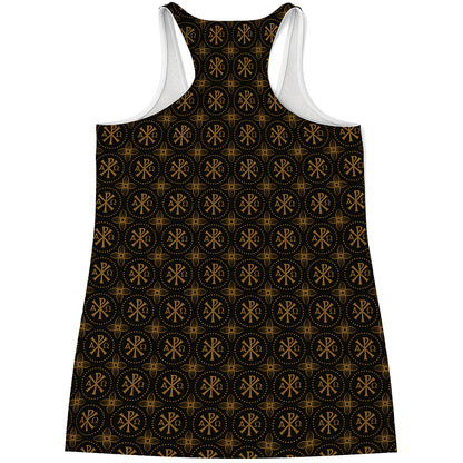 Classic Orthodox Pattern Print Women's Racerback Tank Top