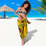 Classic Vintage Sunflower Pattern Print Beach Sarong Wrap