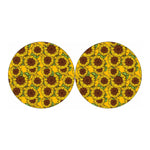 Classic Vintage Sunflower Pattern Print Car Coasters