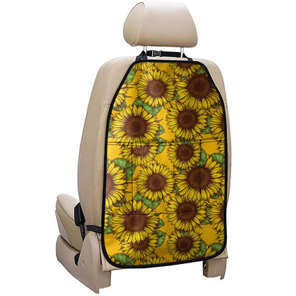 Classic Vintage Sunflower Pattern Print Car Seat Organizers