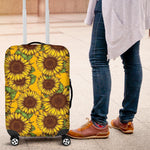 Classic Vintage Sunflower Pattern Print Luggage Cover GearFrost