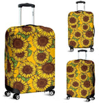 Classic Vintage Sunflower Pattern Print Luggage Cover GearFrost