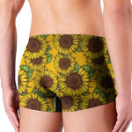 Classic Vintage Sunflower Pattern Print Men's Boxer Briefs