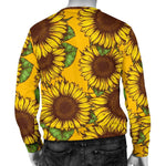 Classic Vintage Sunflower Pattern Print Men's Crewneck Sweatshirt GearFrost
