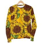 Classic Vintage Sunflower Pattern Print Men's Crewneck Sweatshirt GearFrost