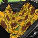 Classic Vintage Sunflower Pattern Print Pet Car Back Seat Cover