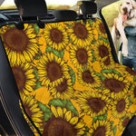 Classic Vintage Sunflower Pattern Print Pet Car Back Seat Cover