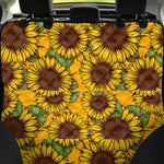 Classic Vintage Sunflower Pattern Print Pet Car Back Seat Cover