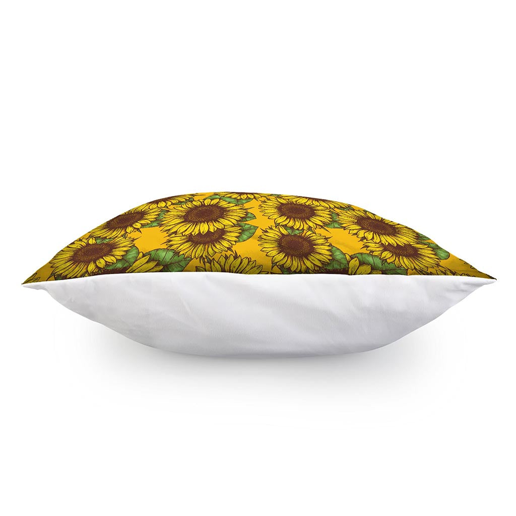Classic Vintage Sunflower Pattern Print Pillow Cover