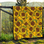 Classic Vintage Sunflower Pattern Print Quilt