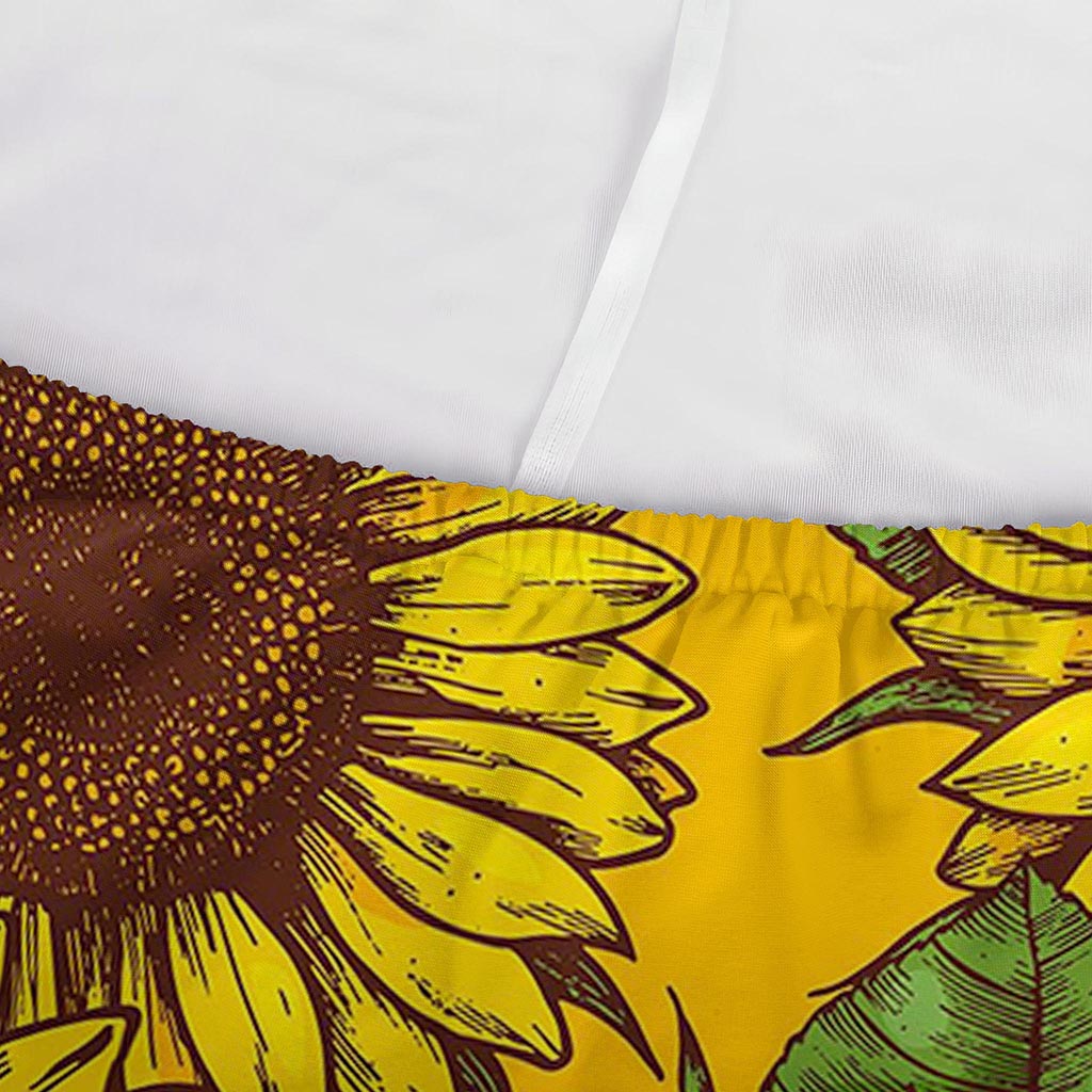 Classic Vintage Sunflower Pattern Print Sofa Cover