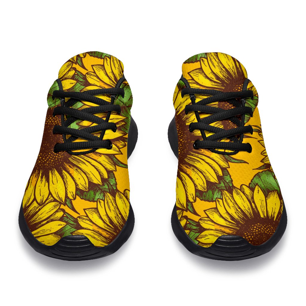 Classic Vintage Sunflower Pattern Print Sport Shoes GearFrost