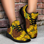 Classic Vintage Sunflower Pattern Print Sport Shoes GearFrost