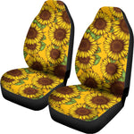 Classic Vintage Sunflower Pattern Print Universal Fit Car Seat Covers