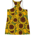 Classic Vintage Sunflower Pattern Print Women's Racerback Tank Top