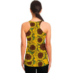 Classic Vintage Sunflower Pattern Print Women's Racerback Tank Top