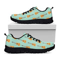 Classical Guitar Pattern Print Black Running Shoes