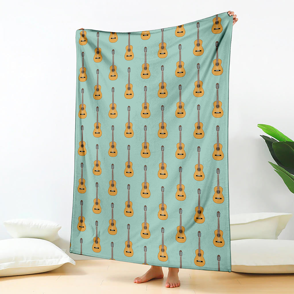 Classical Guitar Pattern Print Blanket