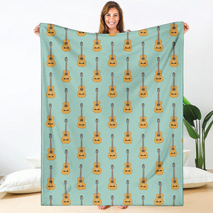 Classical Guitar Pattern Print Blanket