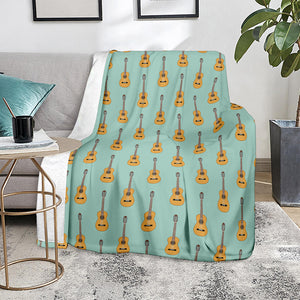 Classical Guitar Pattern Print Blanket