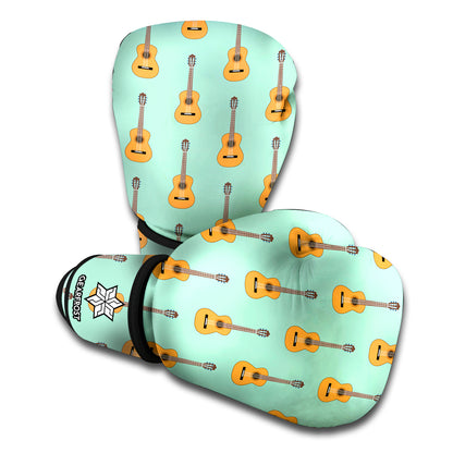 Classical Guitar Pattern Print Boxing Gloves