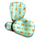 Classical Guitar Pattern Print Boxing Gloves