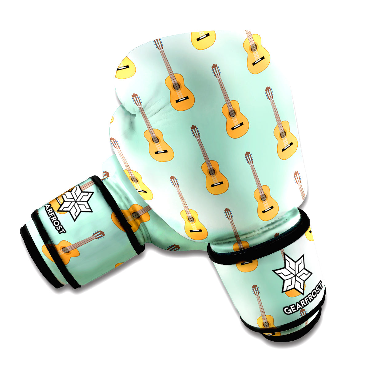 Classical Guitar Pattern Print Boxing Gloves