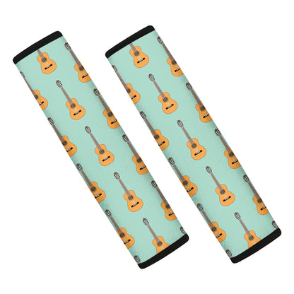 Classical Guitar Pattern Print Car Seat Belt Covers
