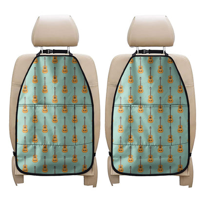 Classical Guitar Pattern Print Car Seat Organizers