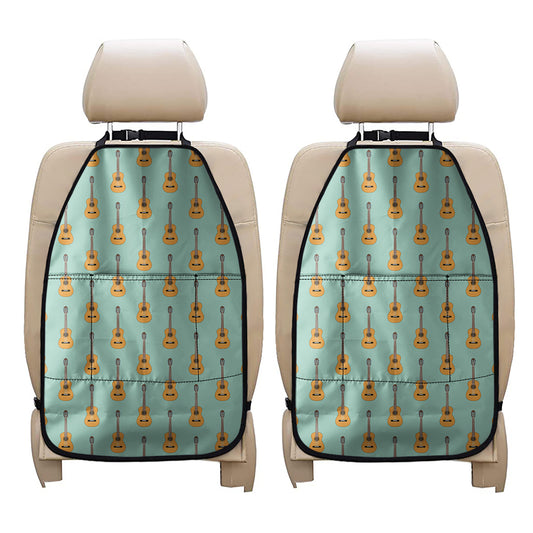 Classical Guitar Pattern Print Car Seat Organizers